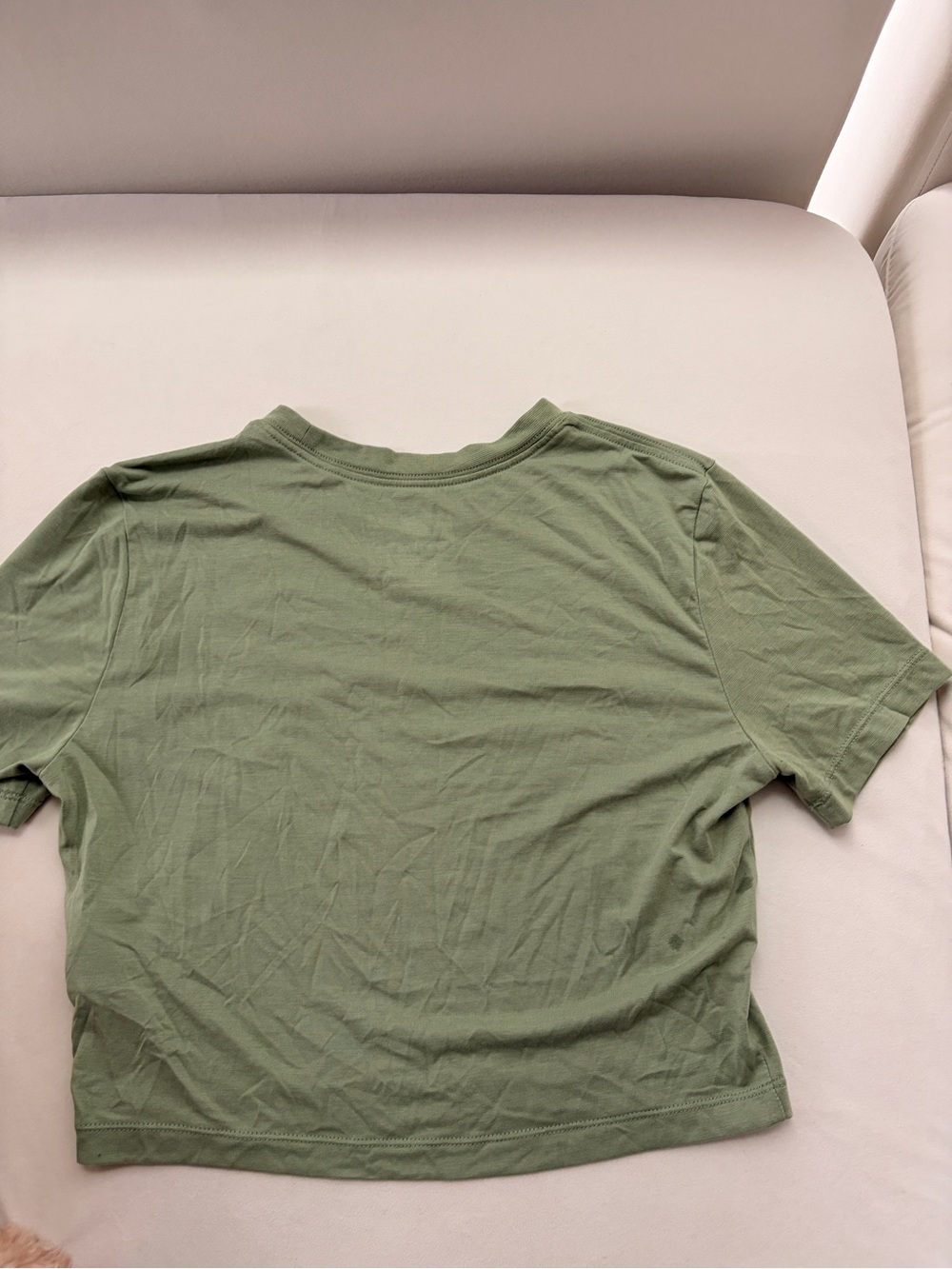 Nike Women's Light Sage Green Cropped Tee - Picture 2 of 3